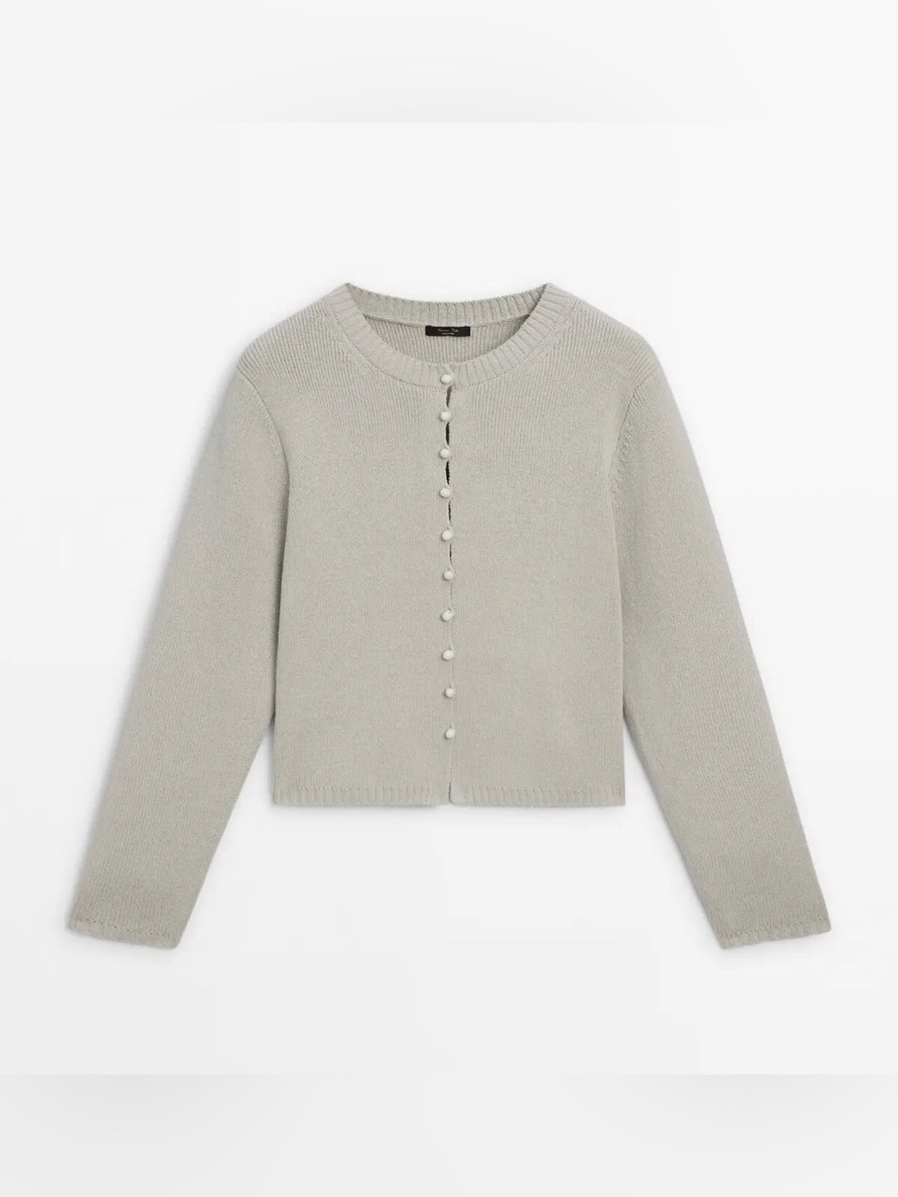 Massimo Dutti Knit Cardigan with Ceramic Buttons